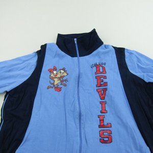 Looney Tunes Zipper Track Jacket Womens Size 22/24 W Taz All City Devils Cotton